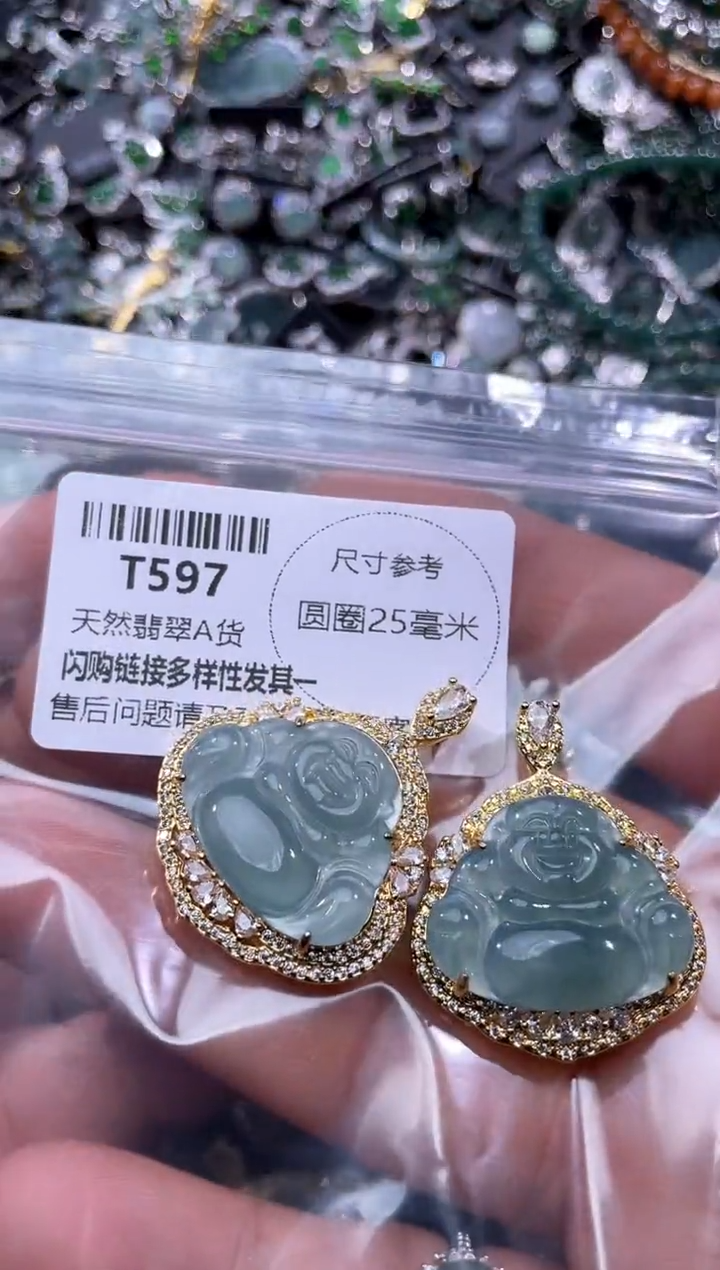 【闪购商品】翡翠颈饰未镶嵌T597多样性发其一