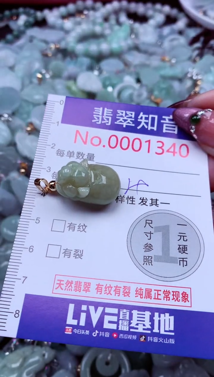 吊坠(不含链)未镶嵌翡翠1340