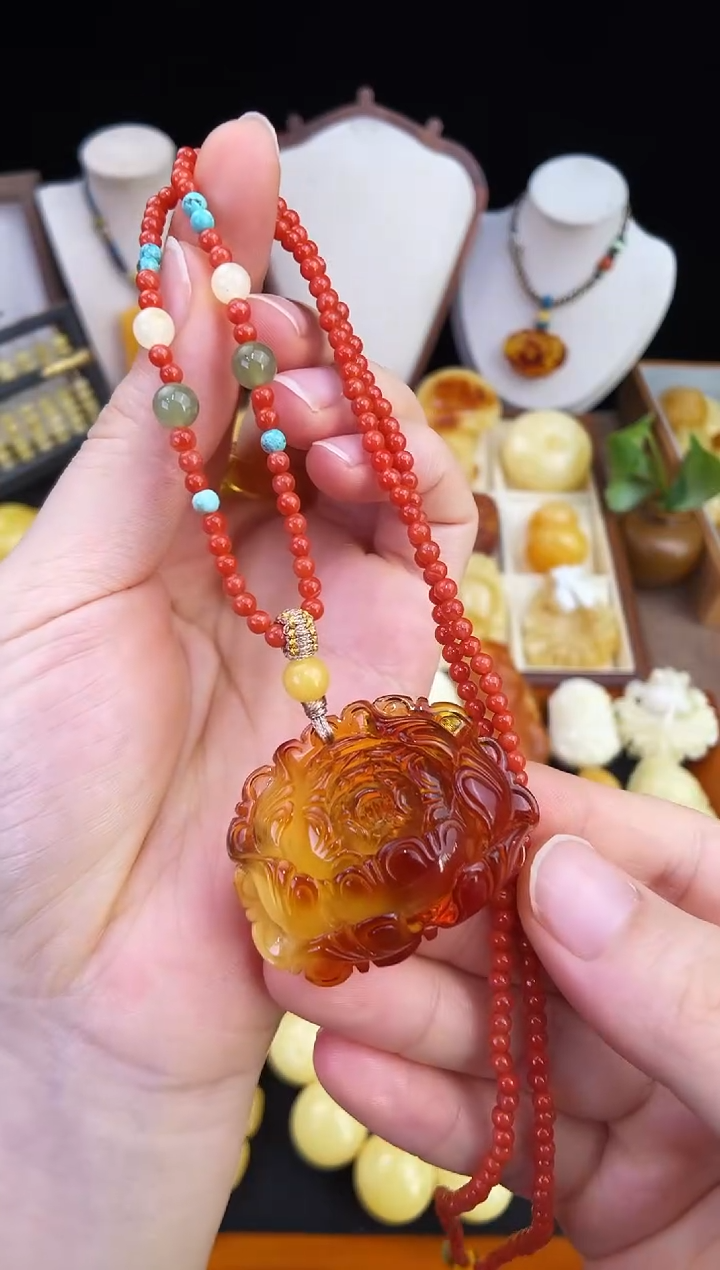 琥珀未镶嵌珠宝奇石拍*柒月