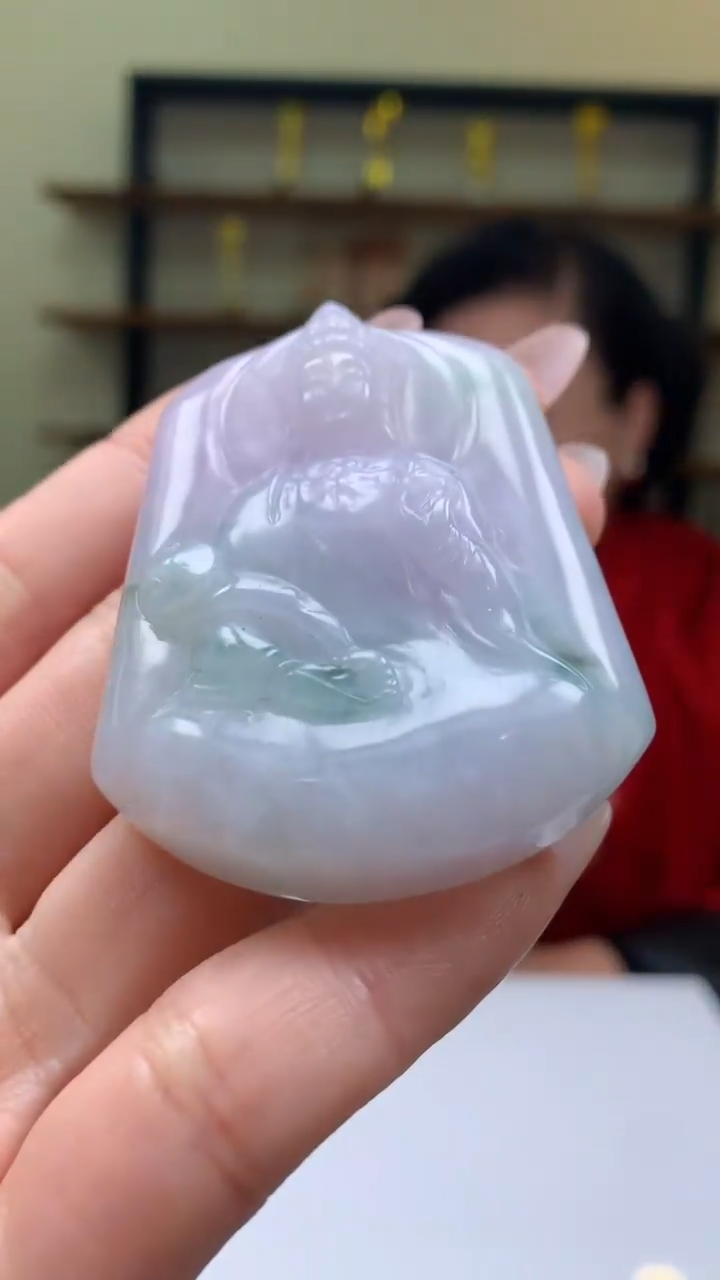 【闪购商品】定制翡翠未镶嵌1071ry-毛货挂件130