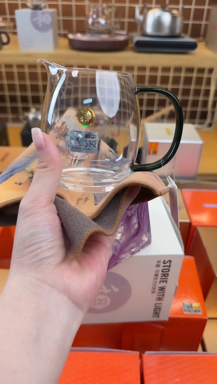 @@禾器晶彩澄然墨绿+千里江山茶巾