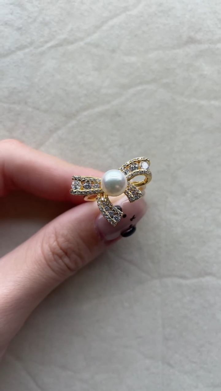 【闪购商品】海水珍珠戒指银S925镶嵌24