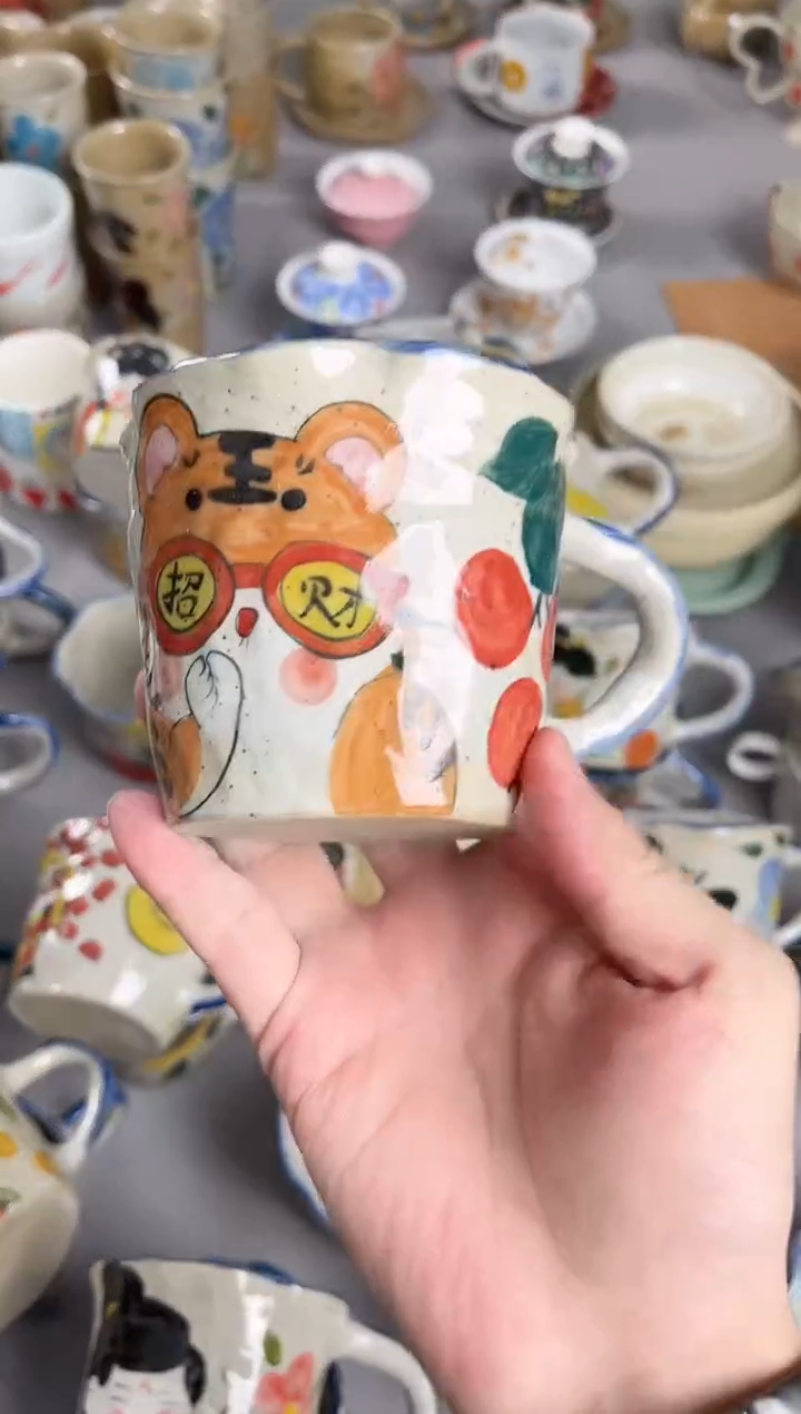 【闪购商品】瓷片手绘高温釉下彩陶瓷