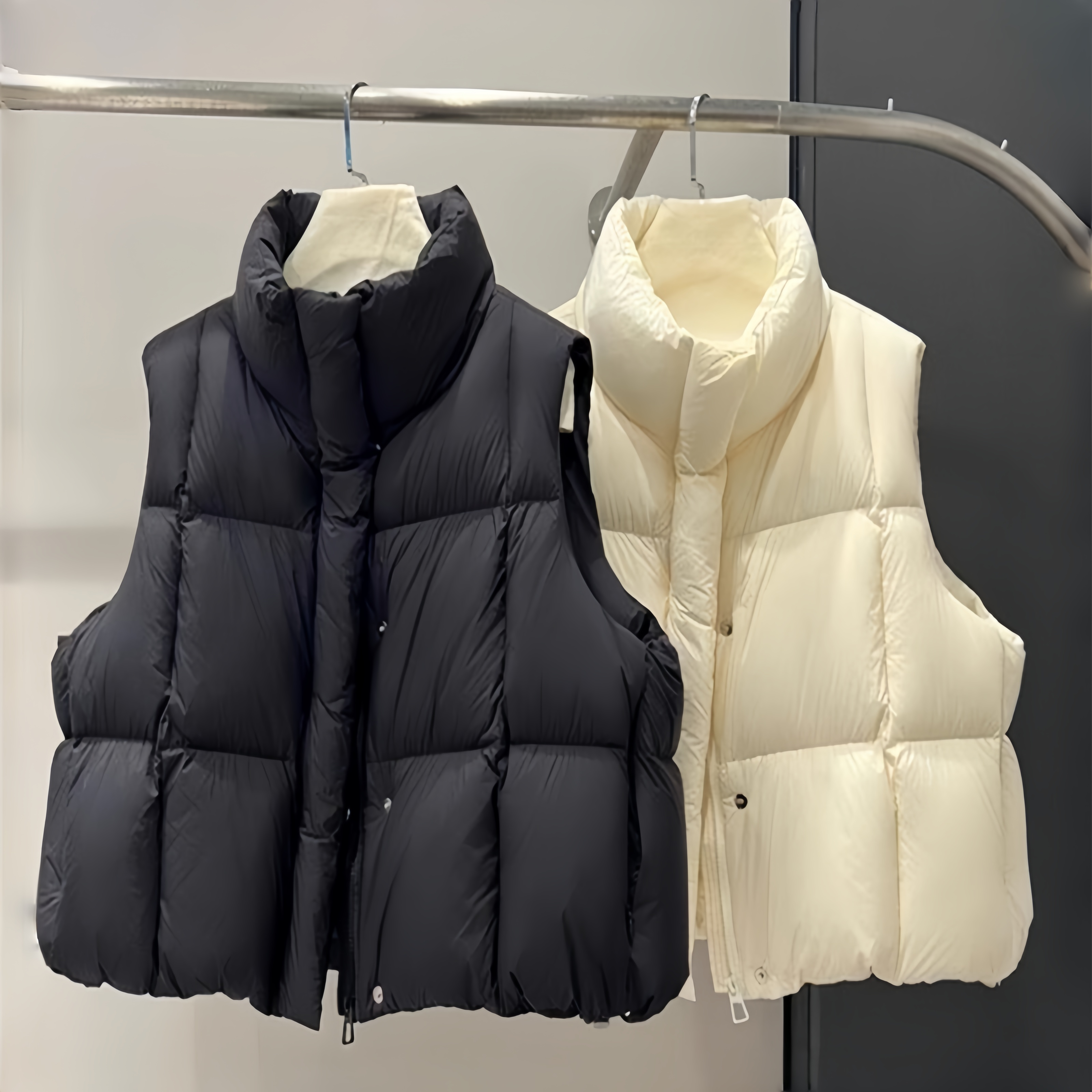 胖mm大码立领棉服马甲女秋冬新款泡芙感外穿马夹保暖外套615