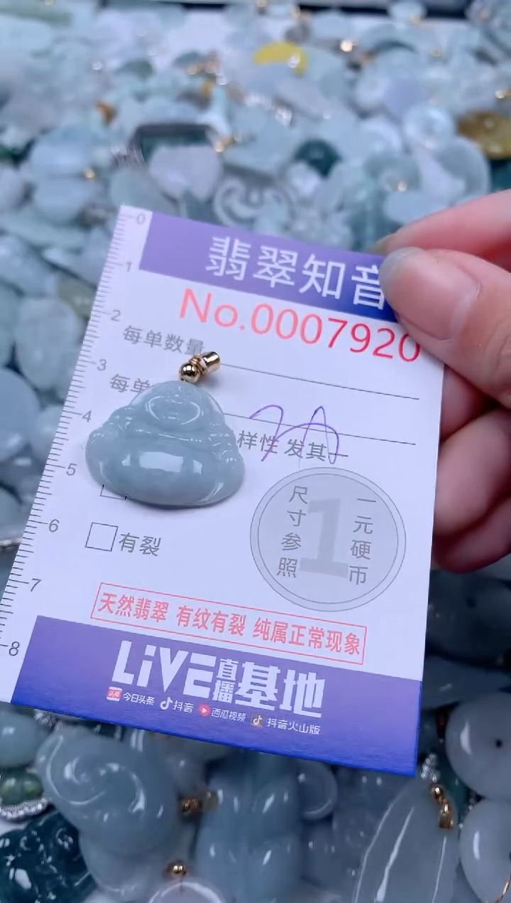 翡翠未镶嵌吊坠(不含链)7920