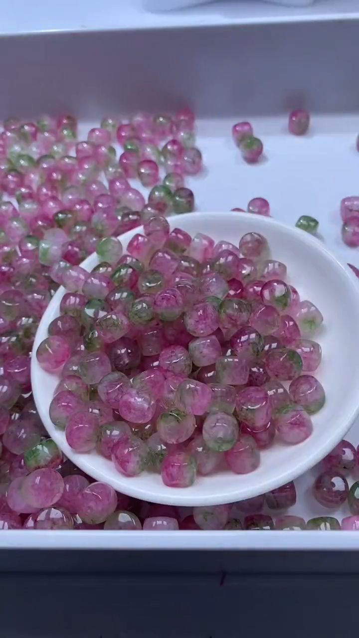 颈饰未镶嵌水晶W2947西瓜碧玺老型10*8mm*10颗