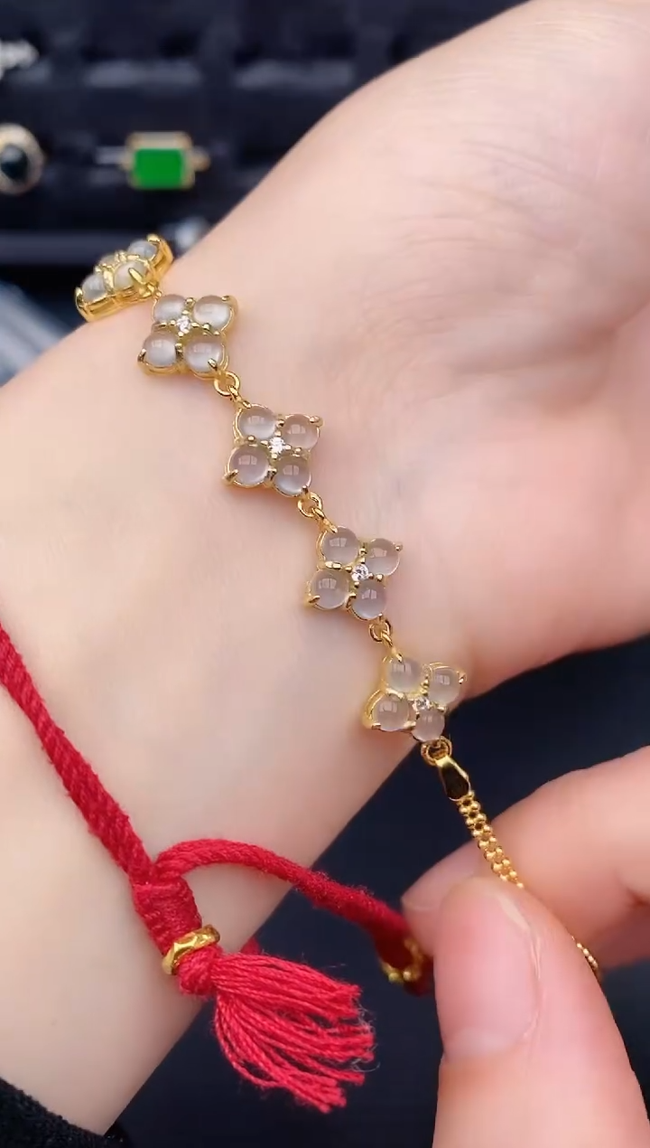 银S925镶嵌手链翡翠天然a货翡翠304