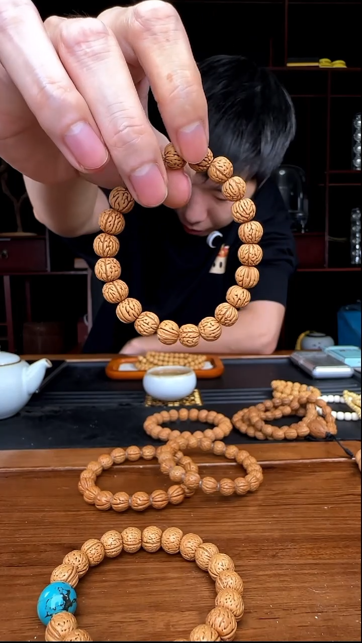手串桃核盘锦肠纹桃核10+