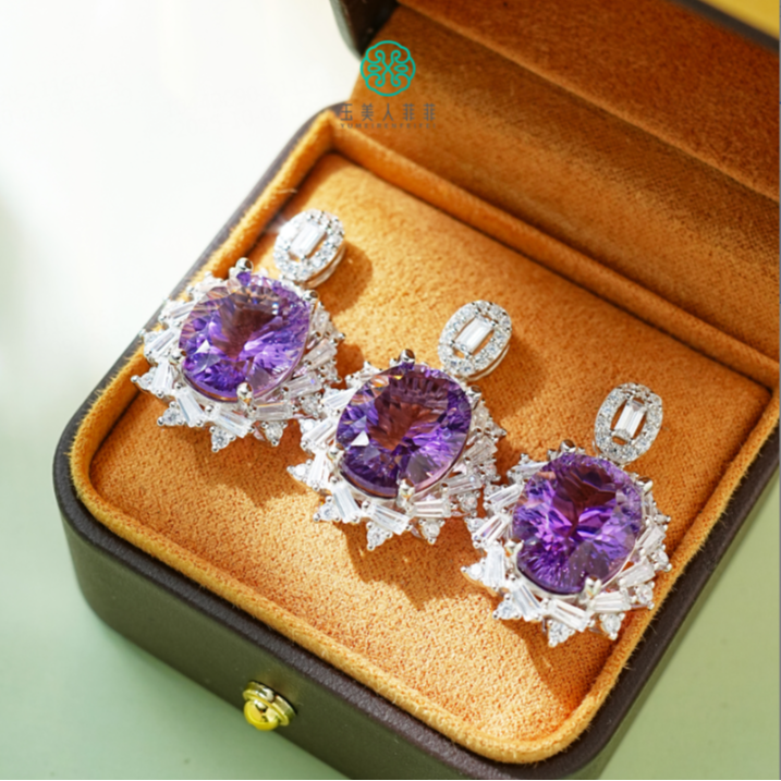 石惑珠宝%水晶蛋面吊坠约12*16mm%多样性发一