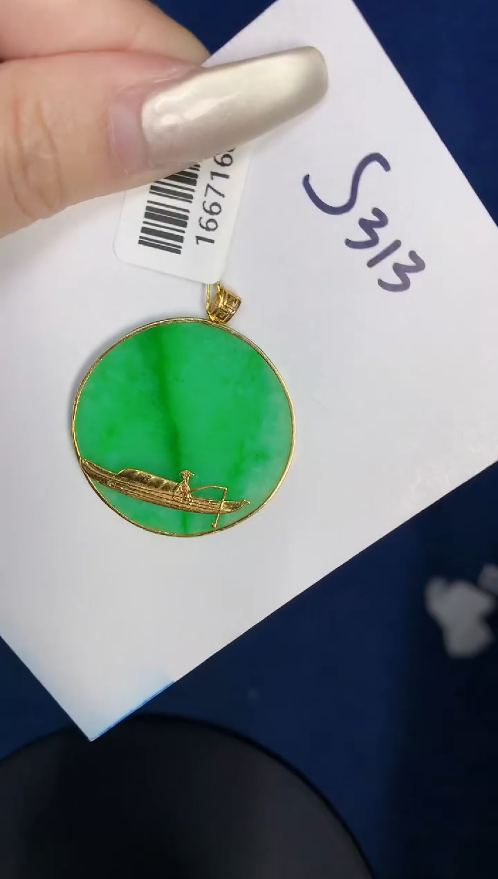 【闪购商品】翡翠颈饰18K金镶嵌0000000000