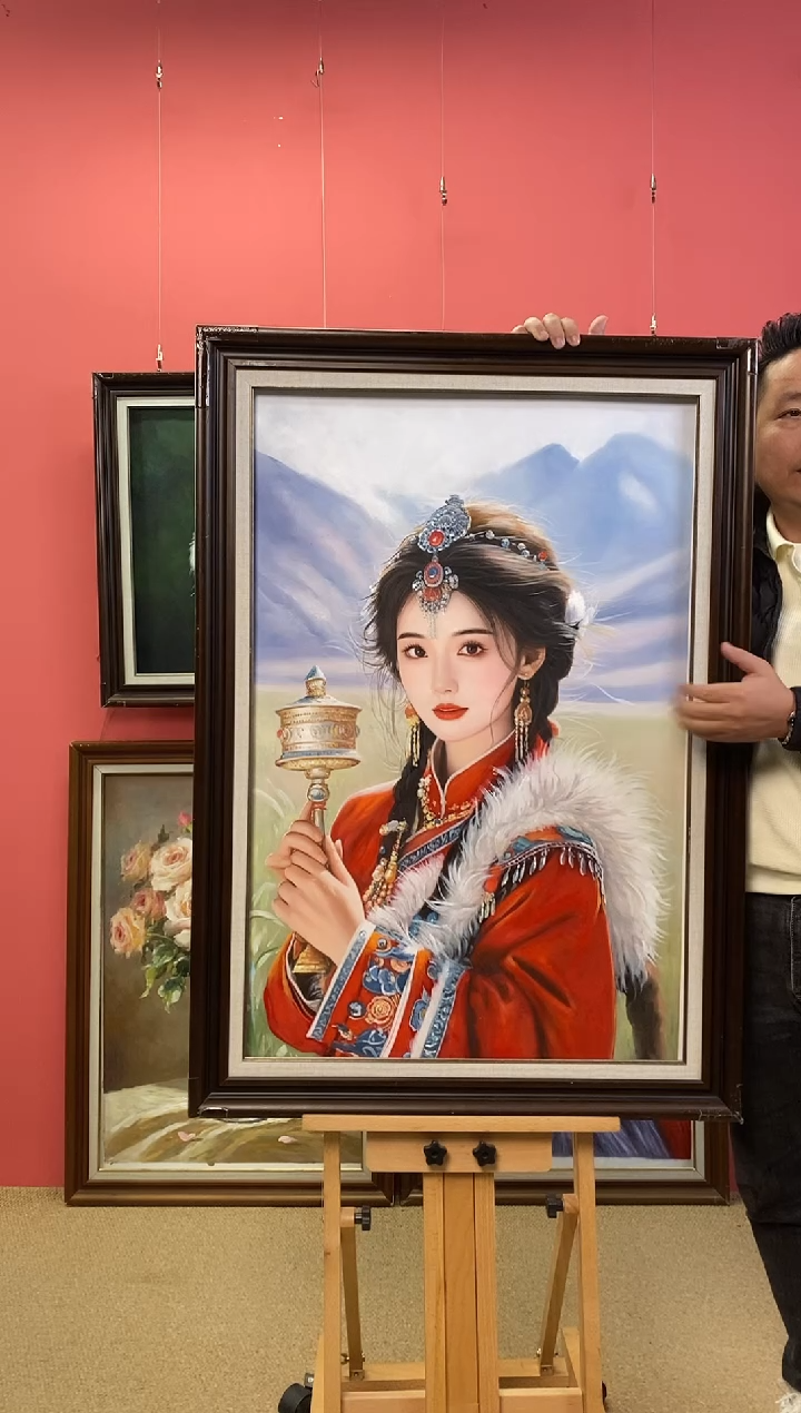 油画知**乐尺寸60*90画芯（不含框）