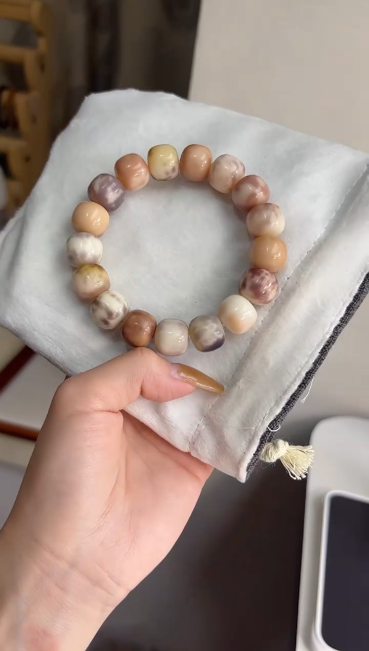 手串菩提根/象牙果沐i99紫美人干磨桶珠13*15mm手串