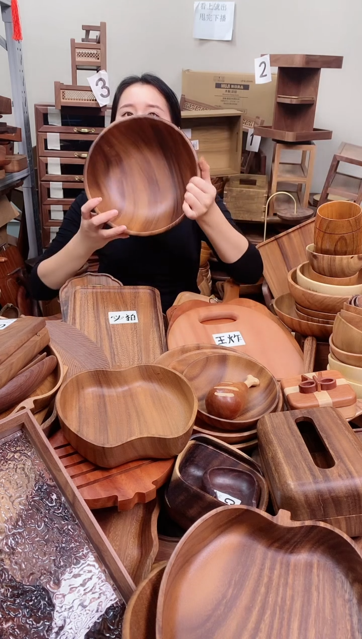 木  南美胡桃木碗25*10cm  内销  A