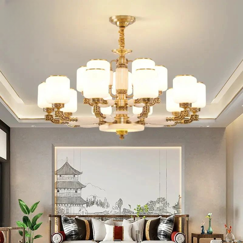 新中式客厅大吊灯2025新款中国风高端别墅禅意餐厅卧室书房灯具