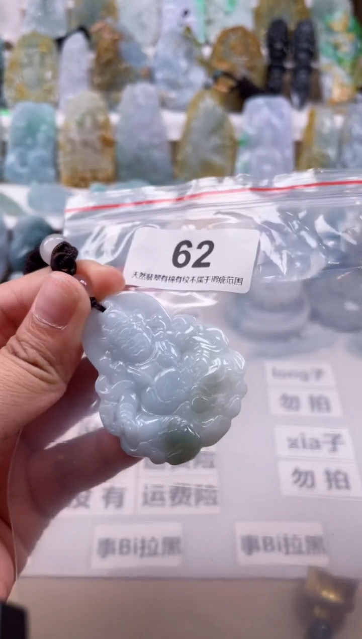 【闪购商品】翡翠颈饰未镶嵌天然缅甸A货翡翠62