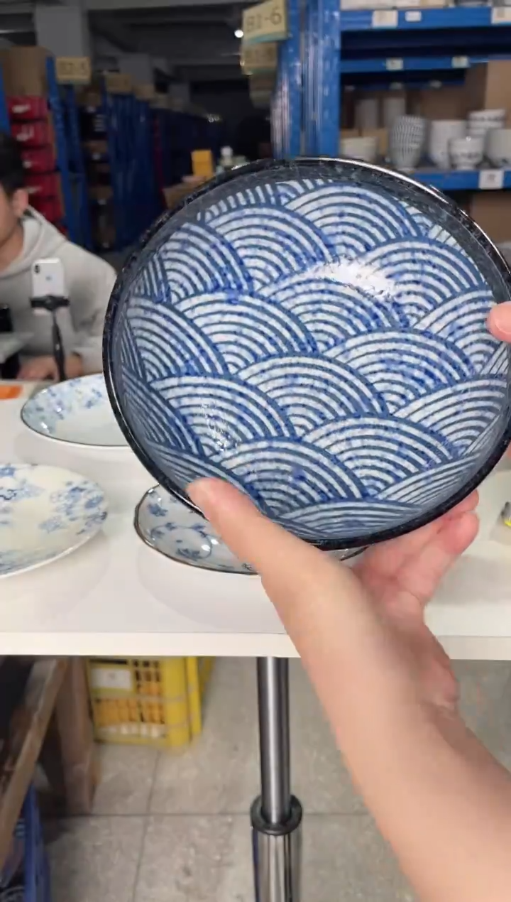 陶瓷青海波【1支】6.8英寸钵