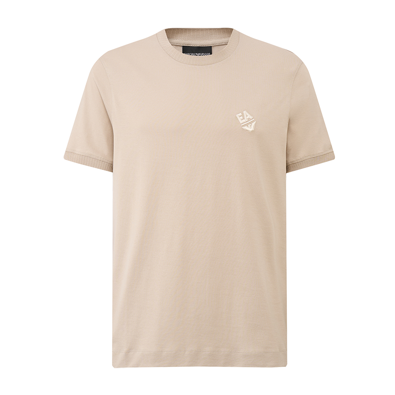 Emporio Armani/安普里奥·阿玛尼男士时尚刺绣logo圆领短袖流光风