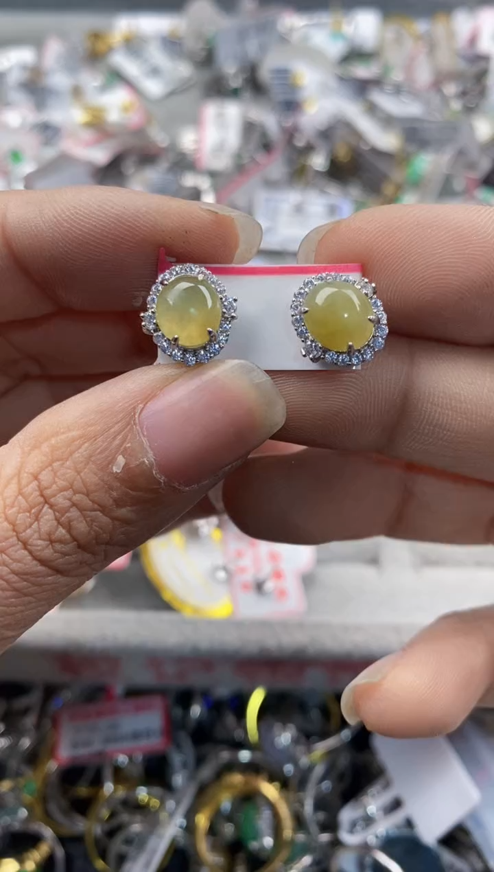 银S925镶嵌戒指翡翠666---10