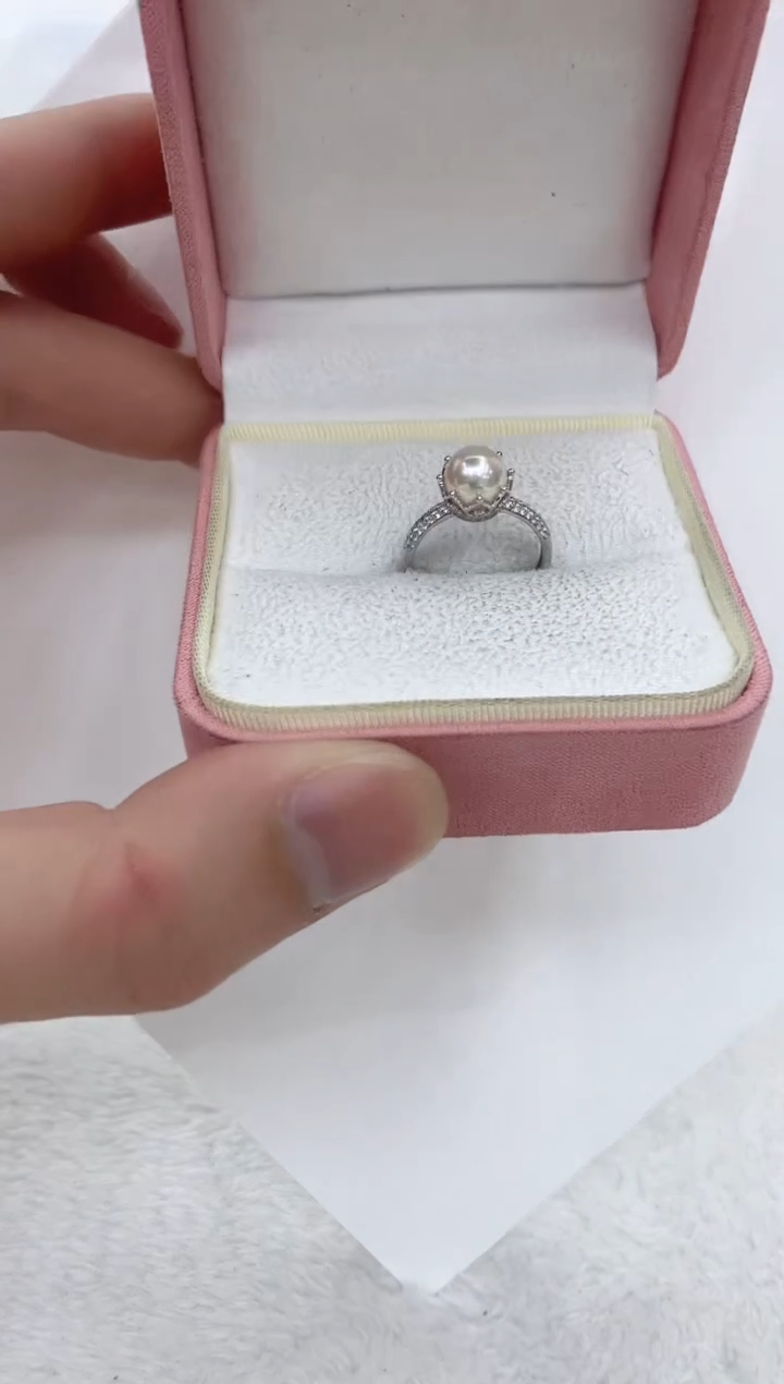 【闪购商品】海水珍珠戒指银S925镶嵌海水珍珠戒指