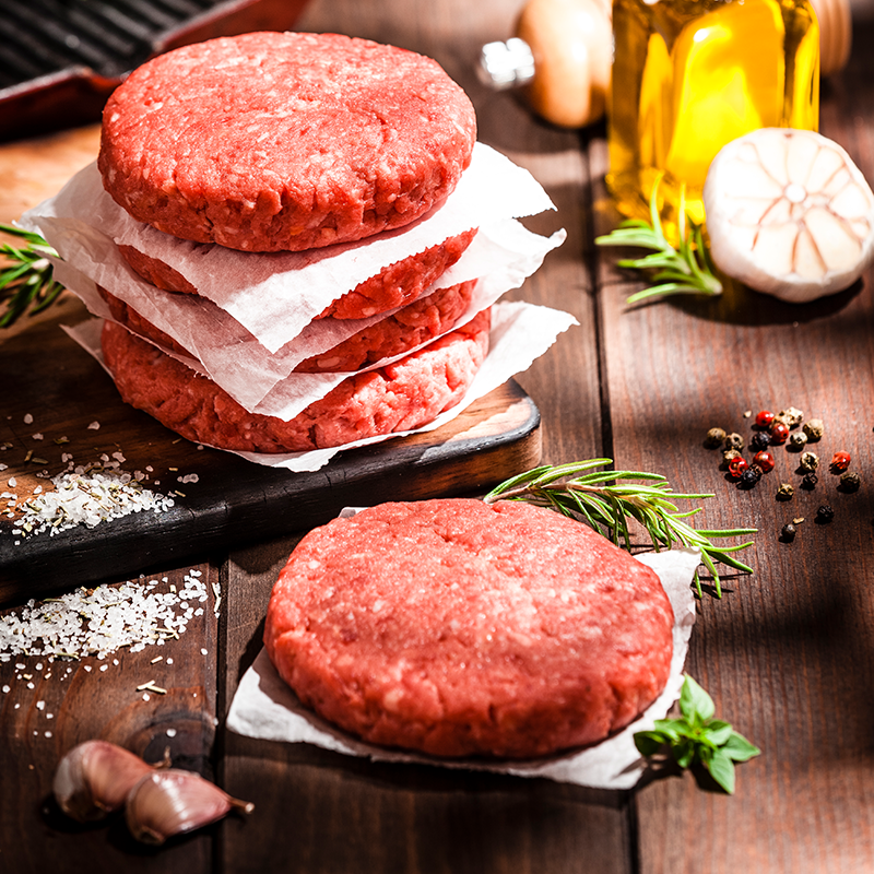 沣瑞澳洲和牛牛肉饼每片50g*12片早餐儿童肉饼汉堡七夕厨房食材