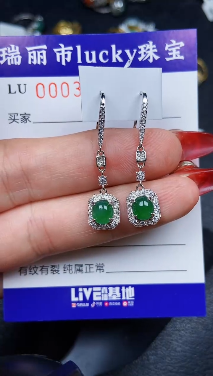 【闪购商品】翡翠颈饰银S925镶嵌3293