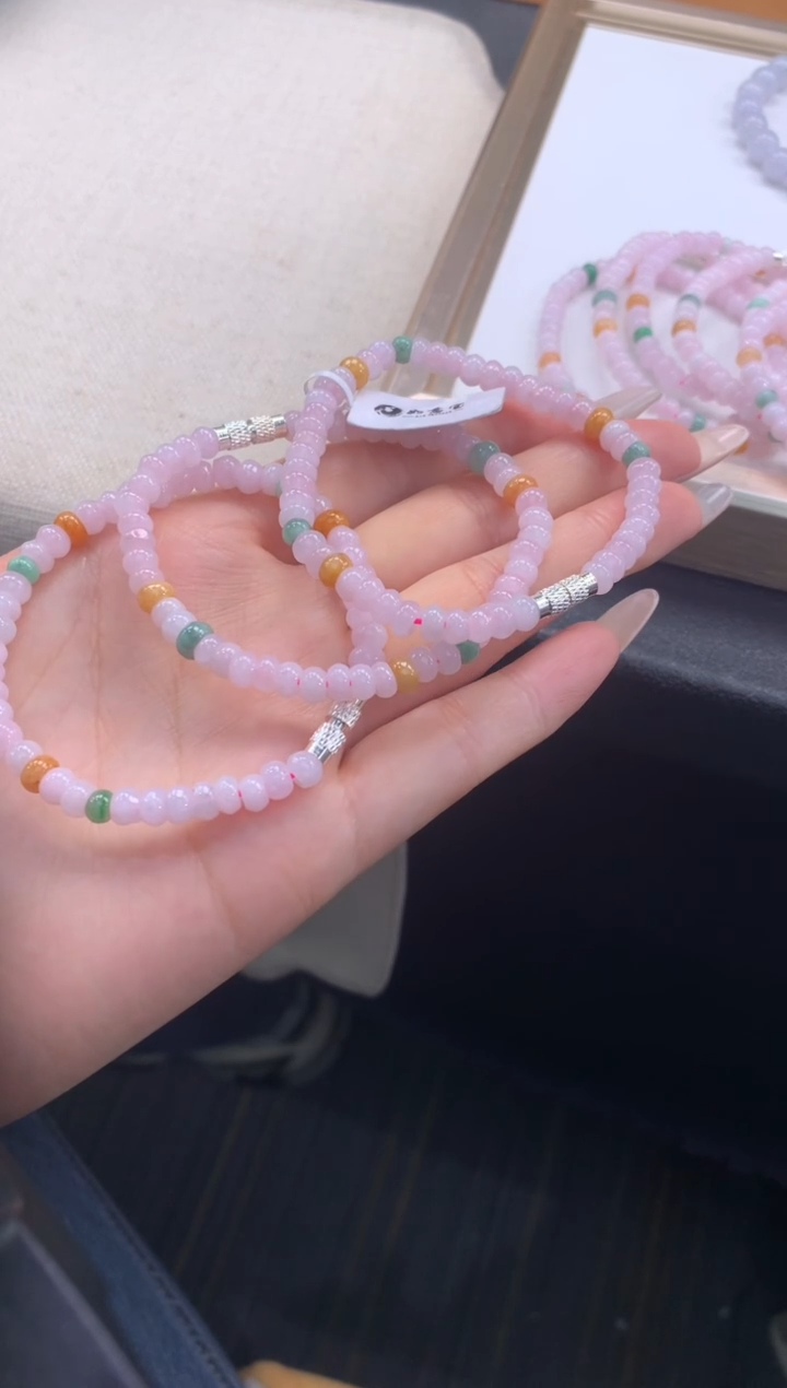 未镶嵌手串翡翠FC550 翡翠算盘珠手串 多样性发其一