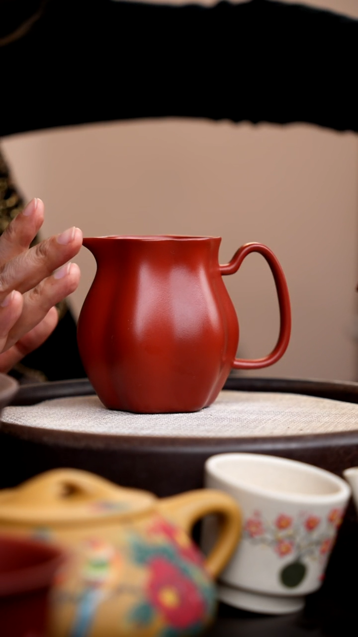 茶壶紫砂朱泥钱袋公道杯 