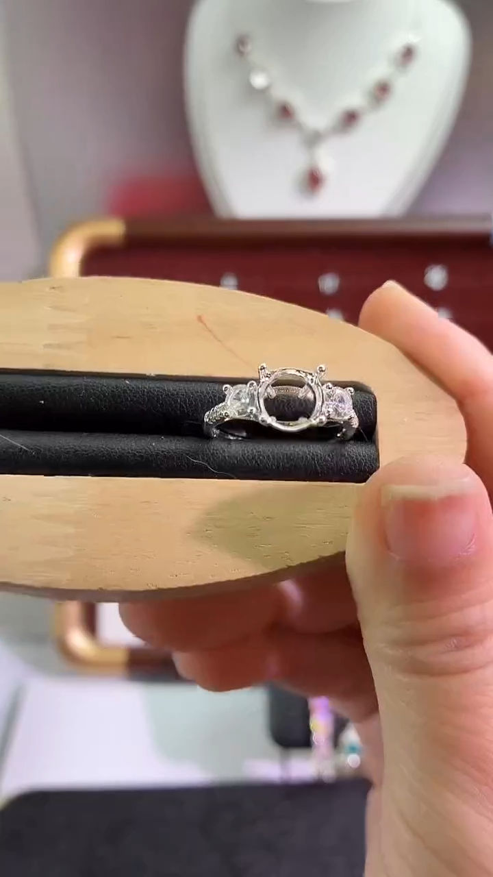 锆石铜合金1号 8*8圆形 戒托