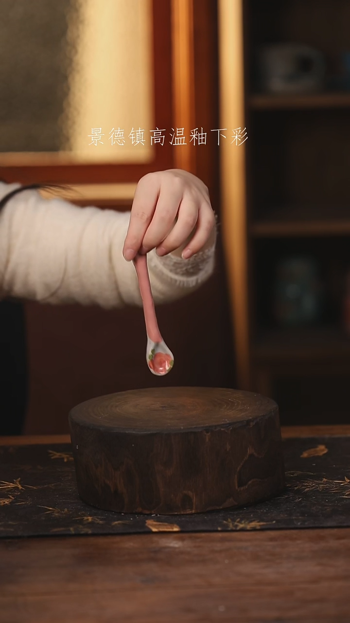 陶瓷景德镇高温釉下手绘陶瓷@L288@