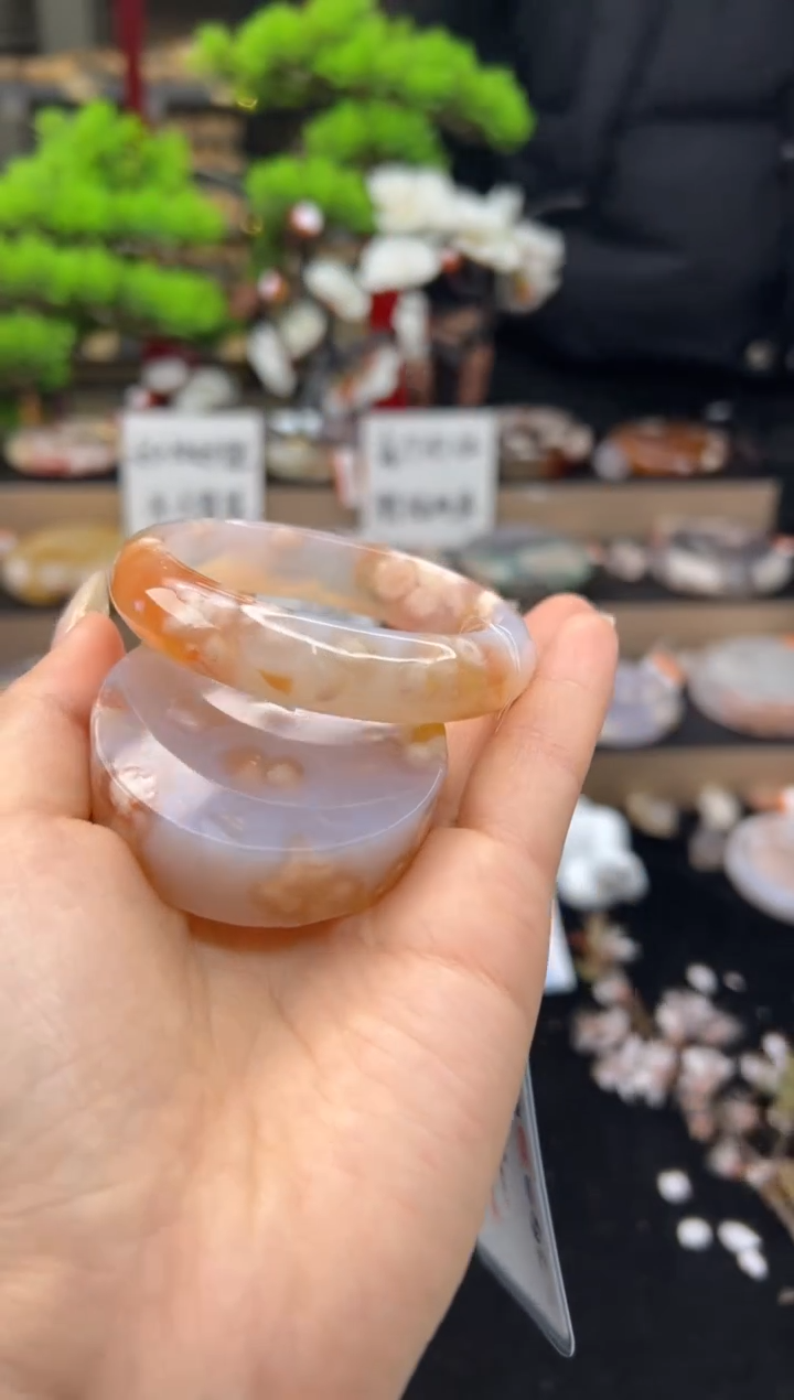 【闪购商品】石英质玉未镶嵌手镯54圈口（赠送镯心）13045