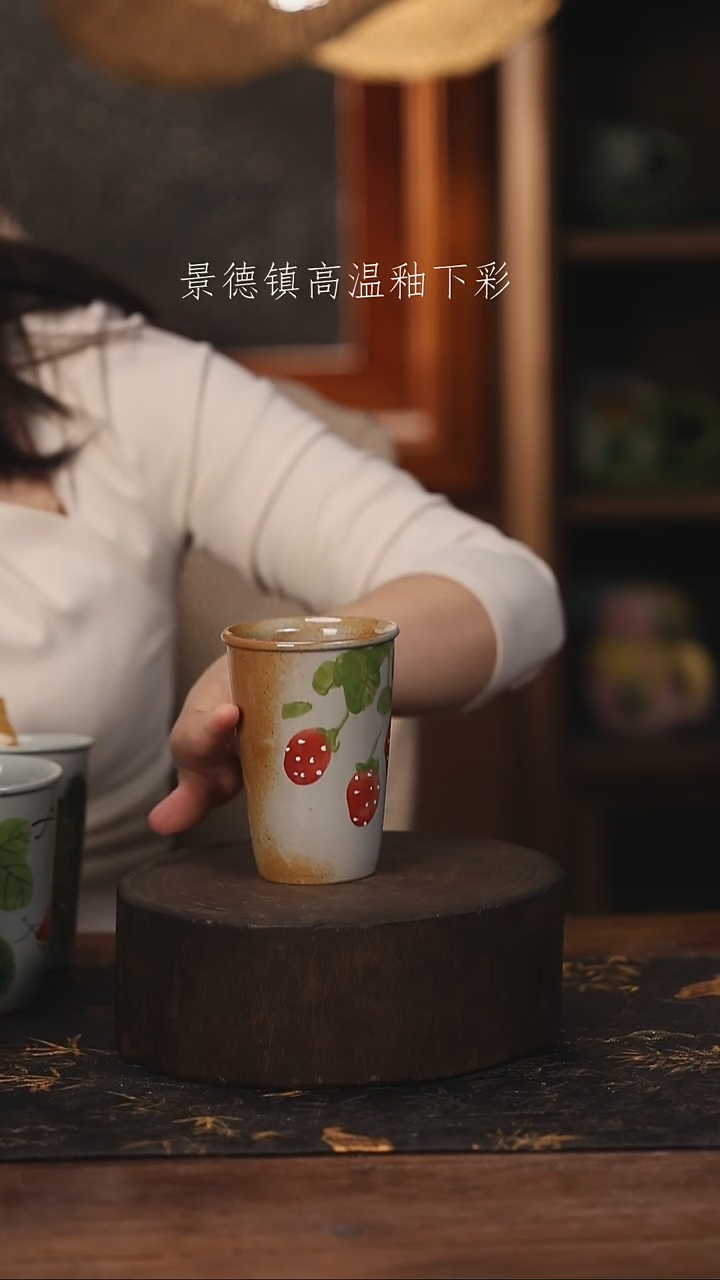 陶瓷景德镇高温釉下手绘陶瓷@L242@
