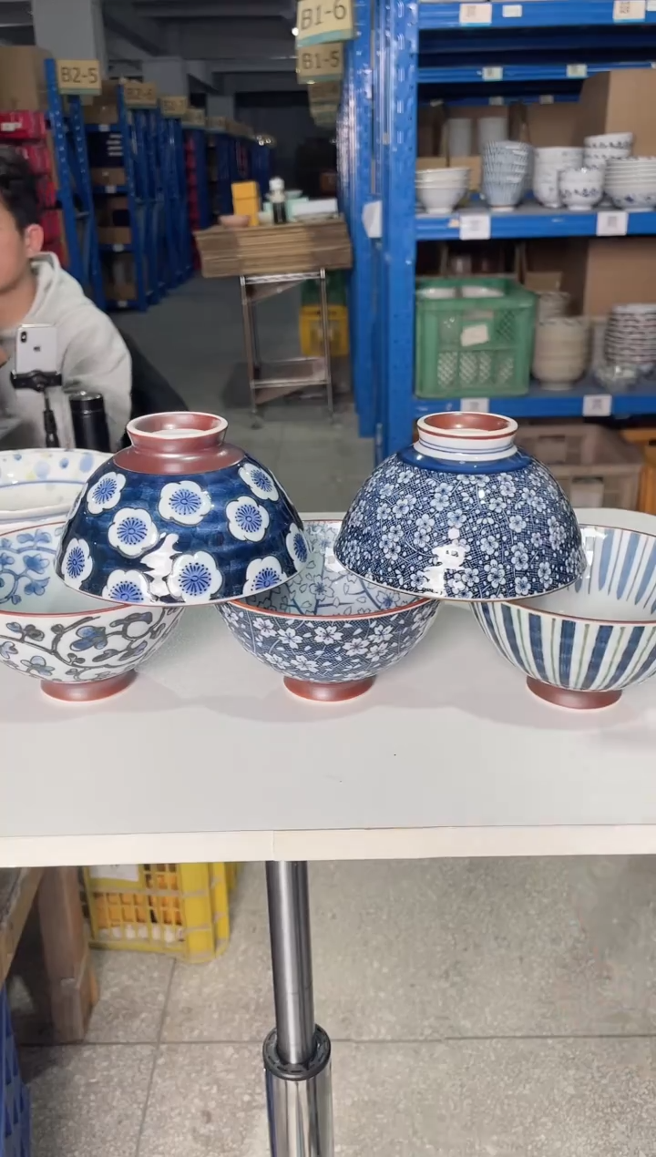 陶瓷和风米饭碗4.9英寸套装