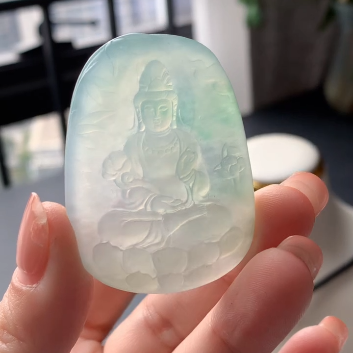 定制翡翠未镶嵌吊坠观音