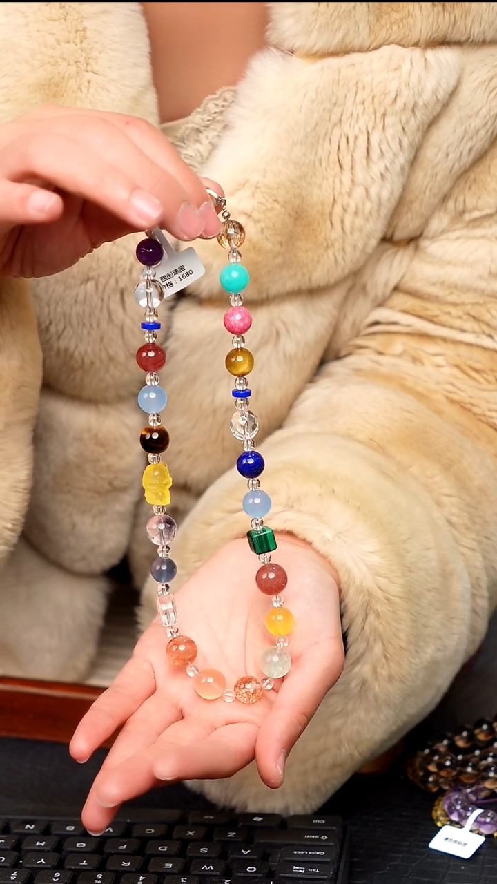 水晶摆件未镶嵌天然多宝水晶项链10