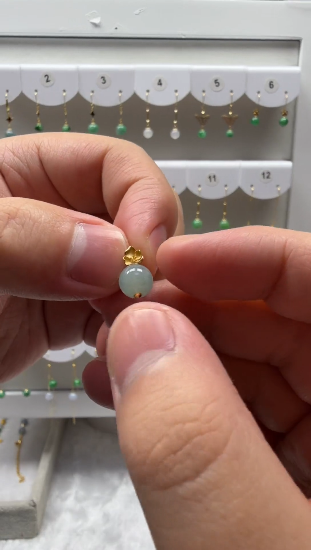 吊坠(不含链)18K金镶嵌翡翠缅甸天然翡翠a货