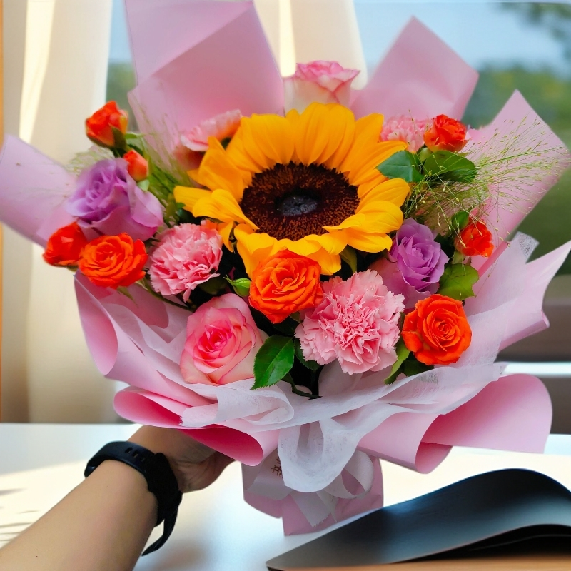 教师节小花束，手提袋