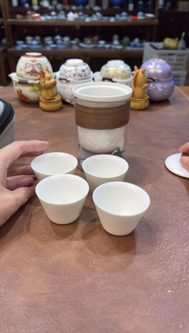 真的很便宜会开片的旅行茶具