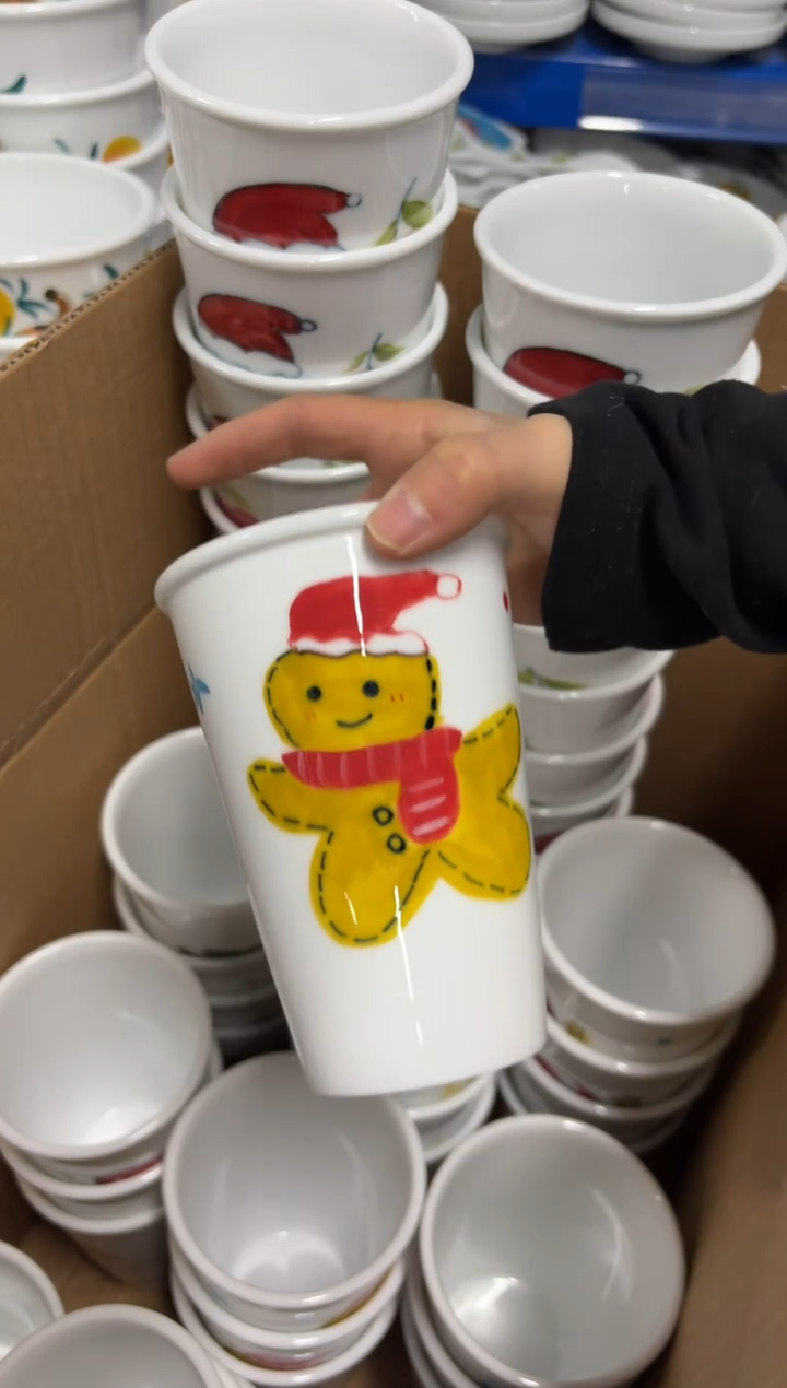 景德镇手绘釉中彩（食品级）可乐杯