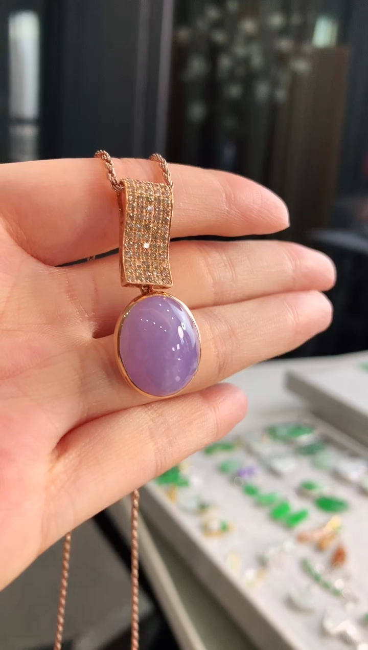 【闪购商品】翡翠吊坠(不含链)18K金镶嵌吊坠