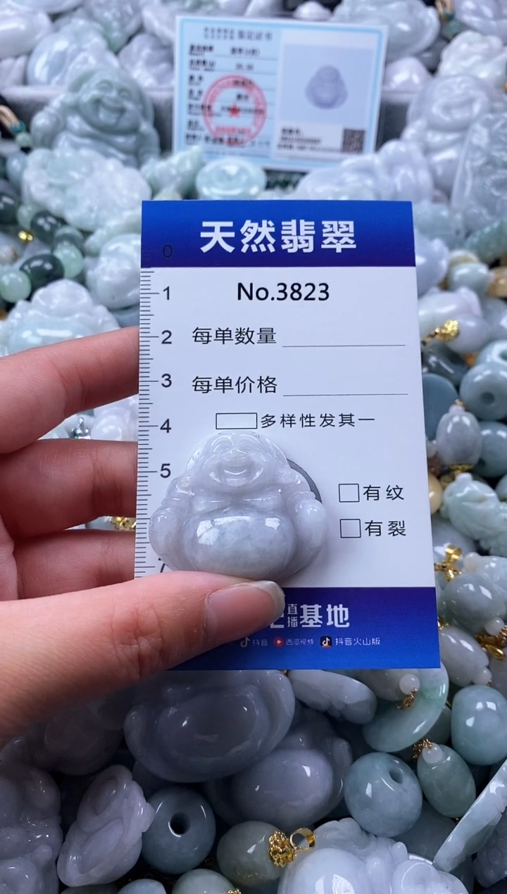 翡翠未镶嵌颈饰缅甸A货翡翠3823