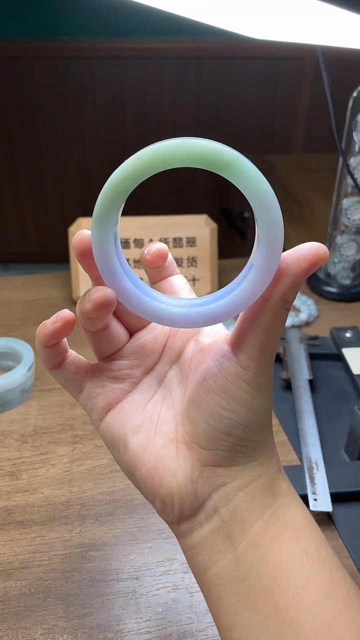未镶嵌手镯定制翡翠紫*定制