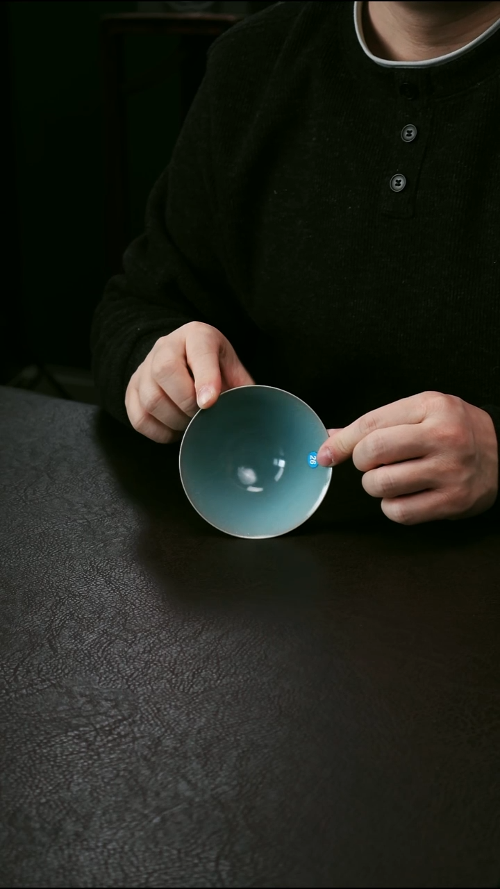 其他天蓝釉大斗笠杯26