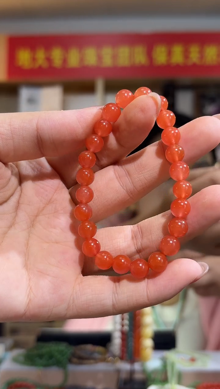 未镶嵌手串南红玛瑙8mm保山南红单圈手串多样性发一