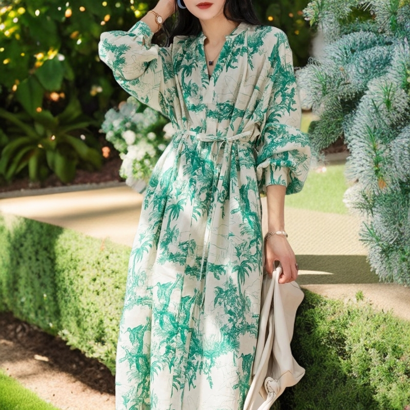 真丝桑蚕丝衬衫连衣裙复古新中式气质款直播间抢购链接