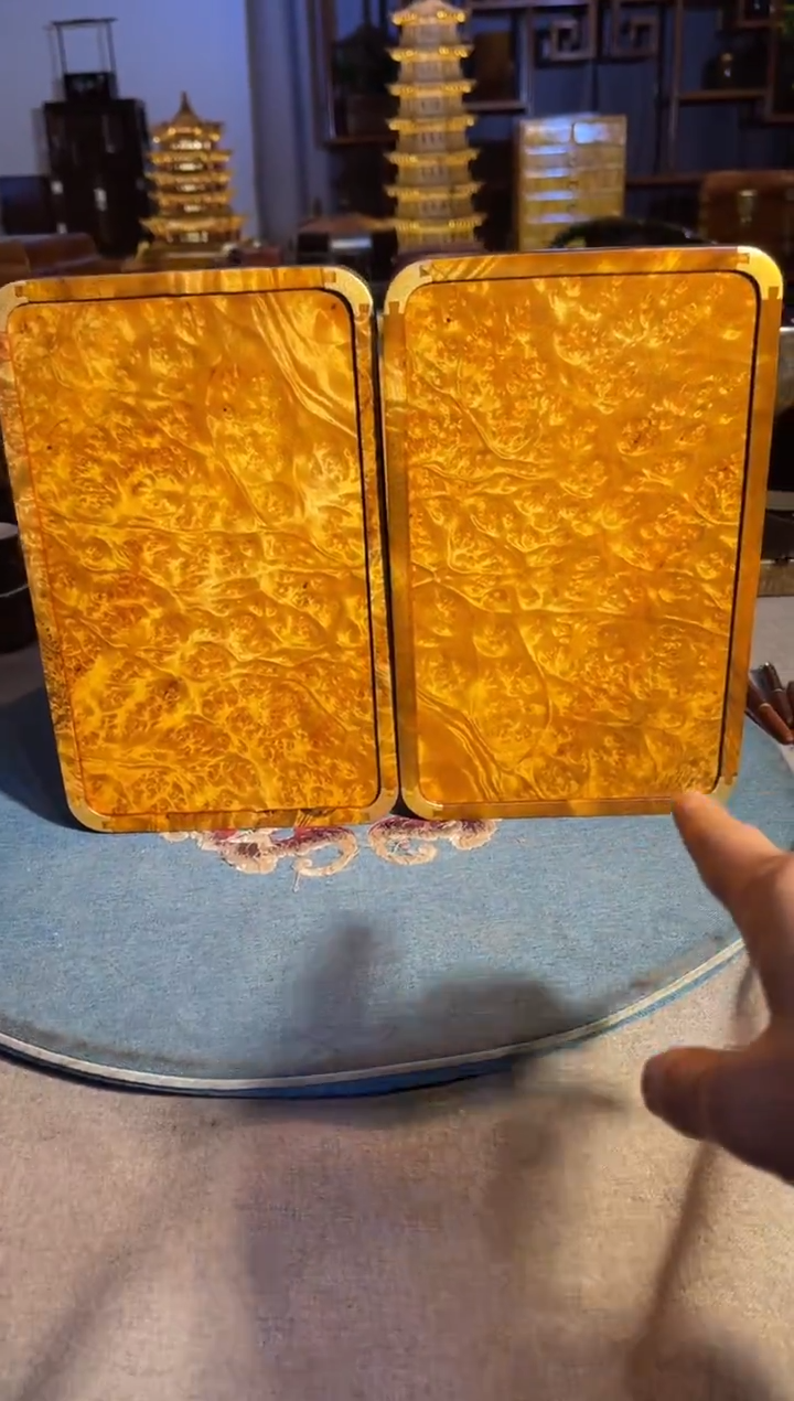 乌木类成套家具天花板瘤疤茶盘一对 7