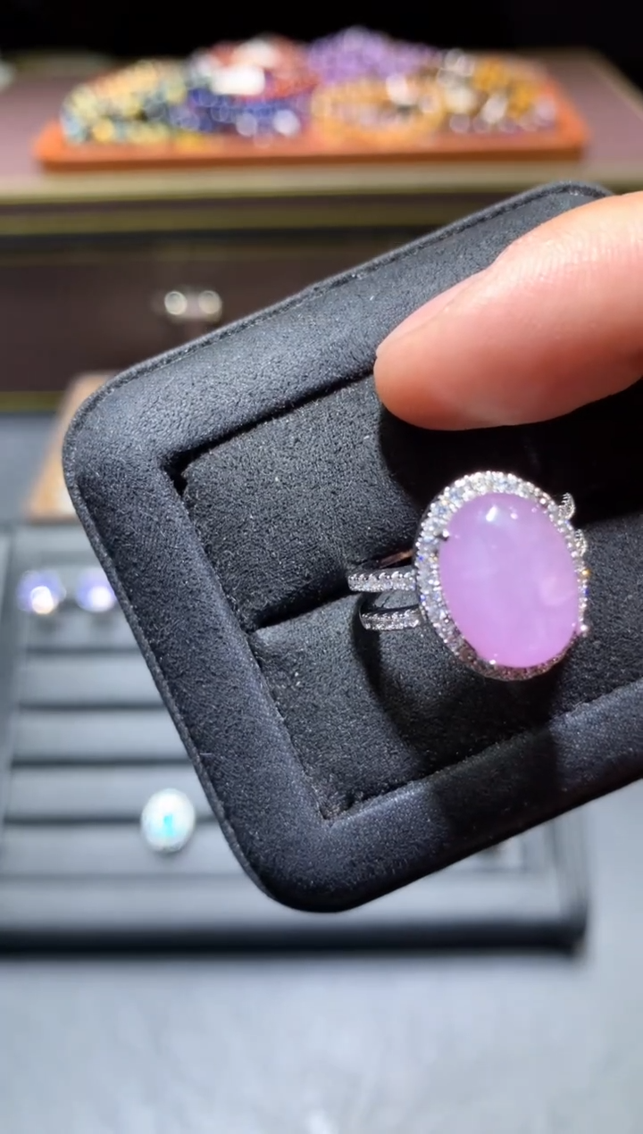 【闪购商品】锂辉石戒指未镶嵌W66  (随机性发货只发一单)