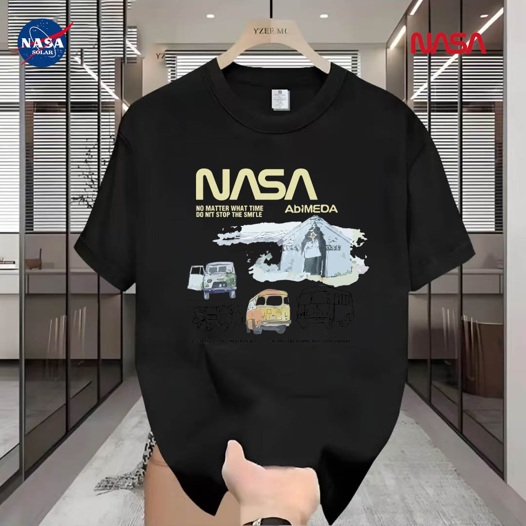 NASA联名纯棉夏季圆领短袖T恤微宽松时尚男女同款休闲百搭38