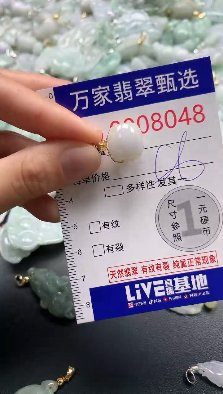 吊坠(不含链)未镶嵌翡翠8048