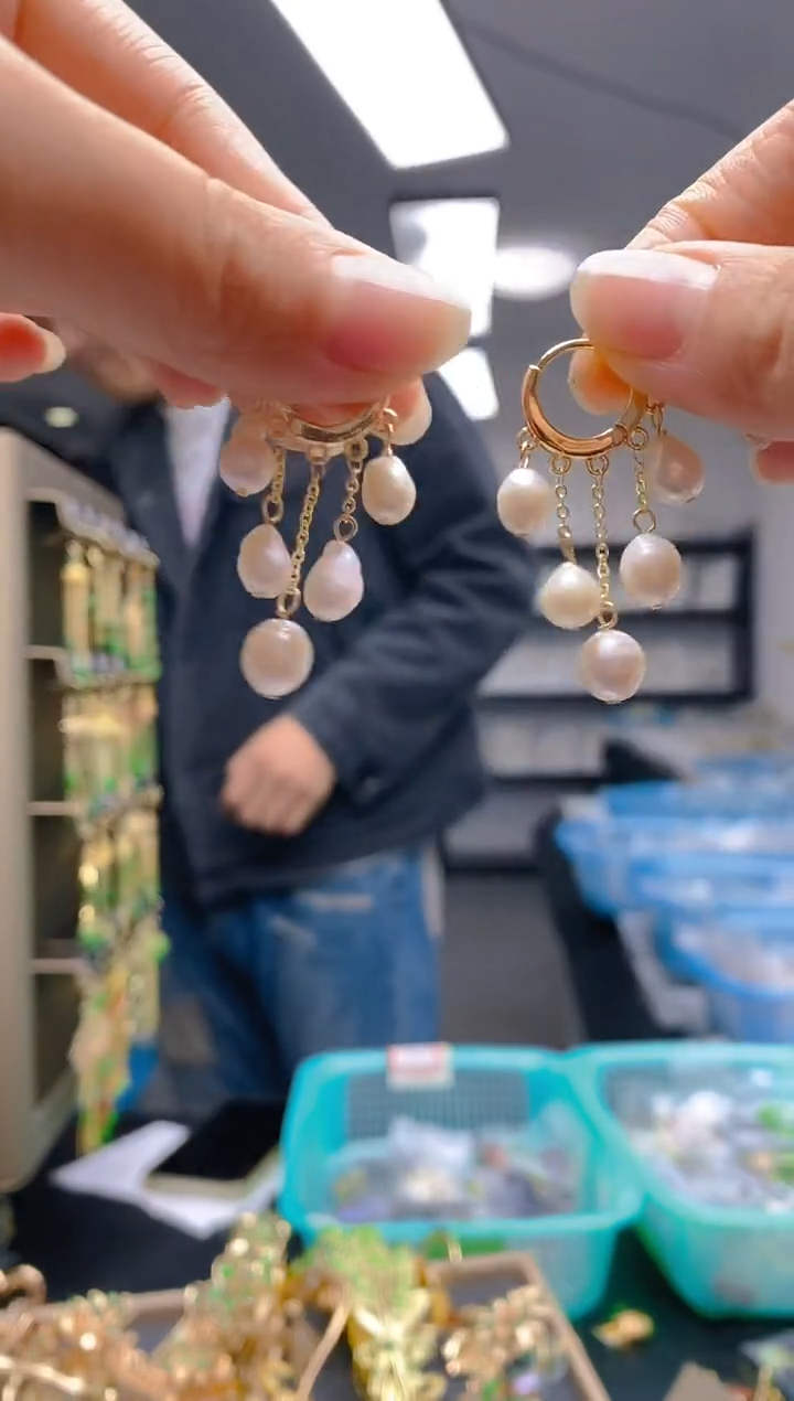 【闪购商品】淡水珍珠耳饰合金0388珍珠饰品包