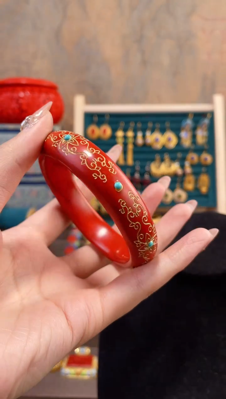 【闪购商品】非遗金漆镶嵌镯子56-60